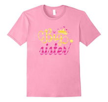 Big Sister Shirt Pink Gold Crown Hearts Design
