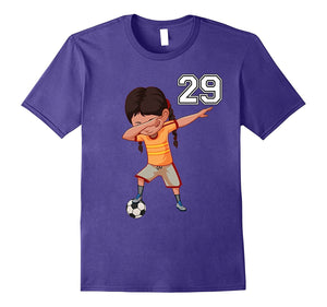 #29 Soccer Shirt Girls Funny Dabbing Dab Dance Soccer Ball