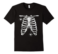 Halloween Vintage Skeleton Bones Rib Cage Spider Shirt