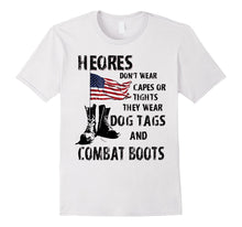 Heros Wear Dog Tags and Combat Boots Tshirt - Veteran Shirt