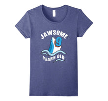 Jaw-Some 9 Years Old Funny Shark Tee 9th Birthday Gift