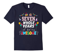 Seven Whole Years of Being Awesome T-Shirt 7th Birthday