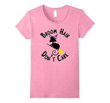 Halloween T-Shirt Messy Broom Hair Don't Care Shirt
