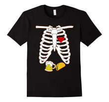 Funny X-Ray Skeleton Pregnancy Taco Beer Halloween Shirt Fun