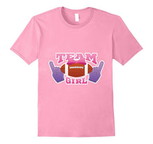 Gender Reveal Football Team Girl Tee Shirt Pink or Blue Love