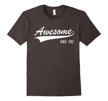25th Birthday Gift Shirt Awesome Since 1992 25 Year Old Tee