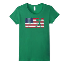 American Flag Weightlifting Training T-Shirt USA Patriotic