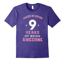 Made in 2008 Awesome Cute T-Shirt Funny 9th Birthday Gift