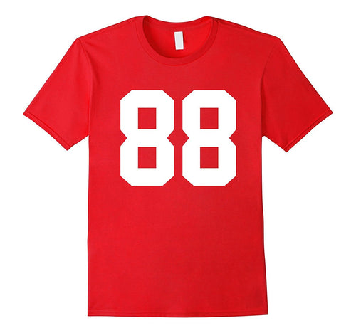 #88 Team Sports Jersey Number Front & Back Player / Fan Tee