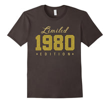 Born in 1980 Limited Edition Glitter Text Birthday Shirt