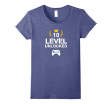 10th Birthday Level 10 Unlocked Funny T-Shirt Gamer Gift Kid