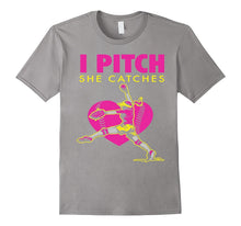 Softball Parent Fan T-Shirt - I Pitch She Catches Tee
