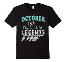 46 Year Old Shirt. Gift for Birthday October 1971 Shirt