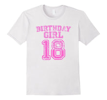 18th Birthday Sports Jersey T Shirt - 18 Year Old Girl Pink