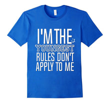 Funny Youngest Child Shirt Rules Don't Apply to Me Kids Son