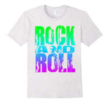 Retro 80's Rock and Roll T-Shirt With Bright Neon Colours