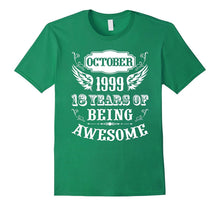 18th Birthday Shirts Gifts Age 18 Years Old October 1999 Tee