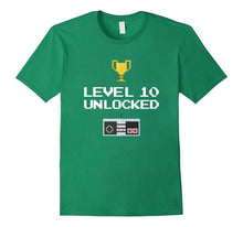 10th Birthday Gift 10 Year Old Level Up Retro Gamer Tshirt