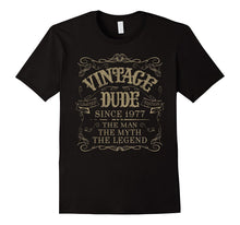 40th Birthday Gift Shirt Vintage Dude 1977 40 Year Old Shirt