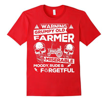 Mens Farmer T-Shirt Grumpy Old Grandpa Farmer Gift Tee