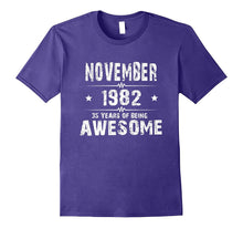 35 Year Old Shirt. Gift for Birthday November 1982 Shirt