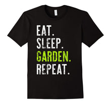 Eat Sleep Garden Repeat Distressed Tshirt Gift