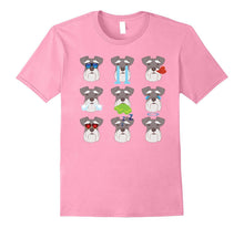 Nine Emoji Schnauzer Dog Emotion Face T-Shirt Gift