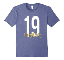 19th Birthday Shirt Gift Gold Teen Bestie Nineteen 19