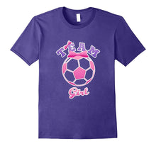 Team Girl Pink for Gender Reveal Party T Shirt Soccer Theme.