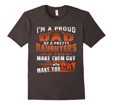 I'm Proud DAD of 2 Awesome Daughters Funny Dad Tee