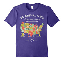 National Park Map Vintage T Shirt - All 59 National Parks
