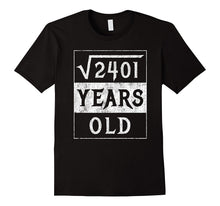 49th Birthday Gift Square Root 49 Yr Years Old Funny Shirt