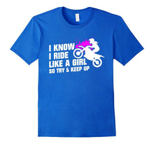I Ride Like a Girl Motocross Girl T-Shirt Perfect Gift