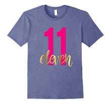 11th Birthday Shirt Gift Gold Girls Kids Daughter Eleven 11