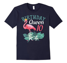 10th Birthday Queen Pink Flamingo Fancy Birthday T-Shirts