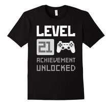 21st Birthday Gift Level 21 Achievement Unlocked Shirt Geeks
