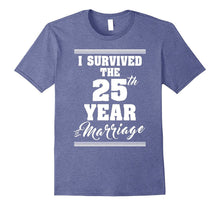 25th Wedding Anniversary Gift Shirt I Survived the Marriage