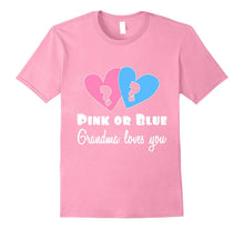 Gender Reveal T Shirt for Grandma Pink or Blue She Loves You
