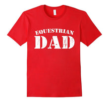 Mens Equestrian Dad Cute Horse Lover Father Distressed T-Shirt