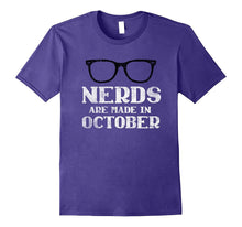 Nerds Are Made in October! Retro Distressed Birthday Gift