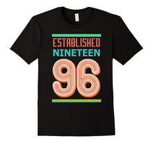21st Birthday Gift Shirt Established 1996 21 Year Old Tshirt