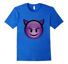 Devil Smily Face Emoji T-Shirt Emoticon Funny Tshirt.