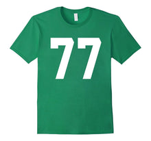 #77 Team Sports Jersey Number Front & Back Player / Fan Tee