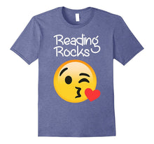Reading Rocks Fun Teacher Reader Emoji HEARTS Love T Shirts