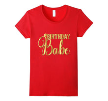 Birthday Babe Shirt Gift Girly Gold Heart Wife Sister Bestie