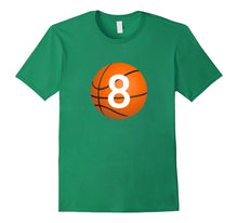 "#8 Birthday Basketball" Birthday T Shirt