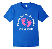 Promoted to Grandpa It's a Girl Tshirt Grandfather Daughter