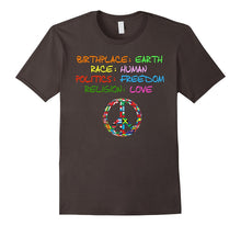 Birthplace Earth Race Human Politics Religion Love Tshirt