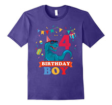 4th Birthday Boy T-Shirt Birthday Dinosaur