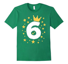 Kids Birthday Number Age 6 Year Boy Girl King Queen T Shirt